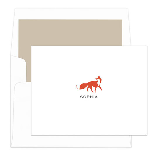 Fox Folded Note Cards